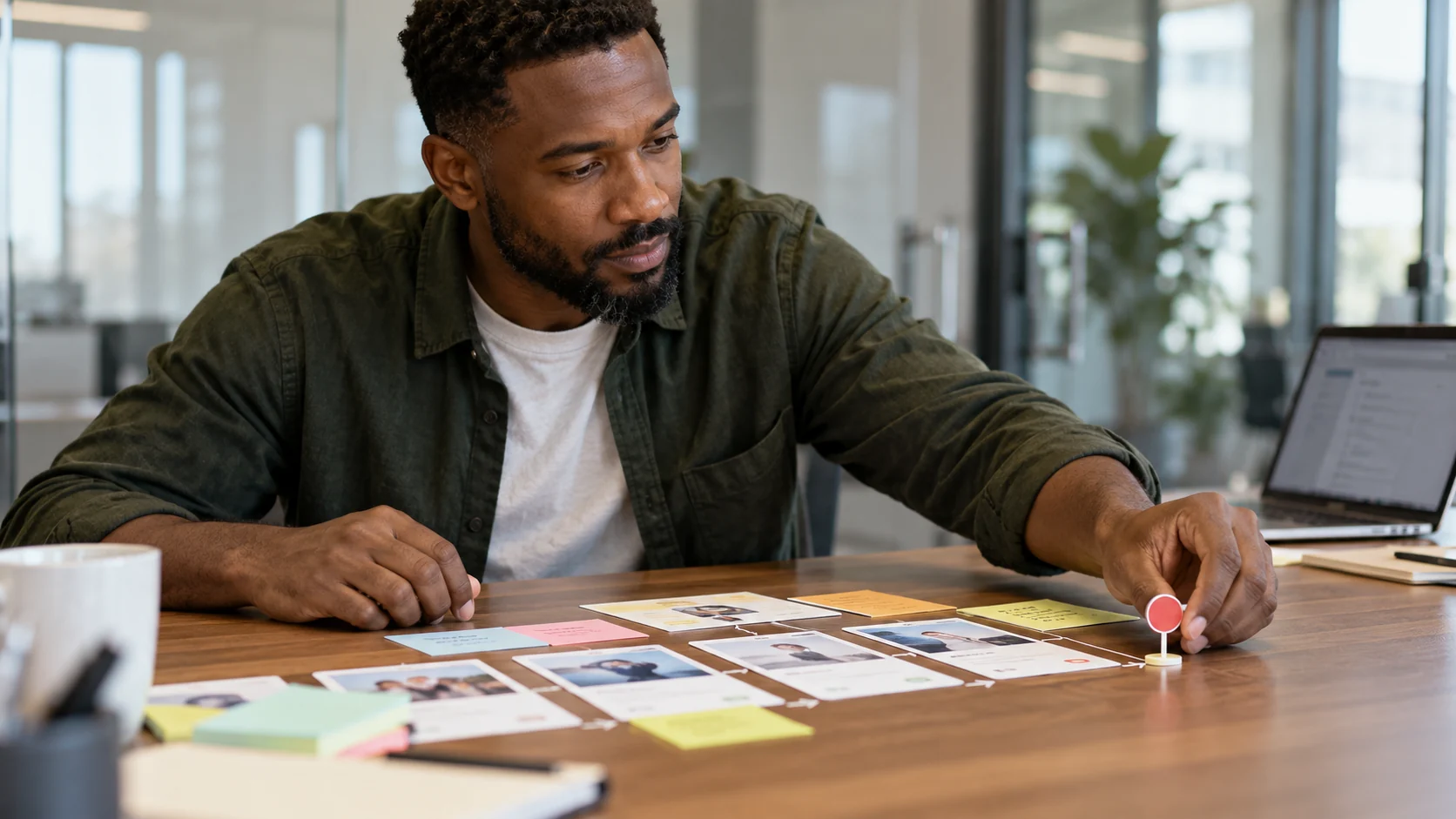 Campaign manager placing a stop marker at the end of a customer journey.