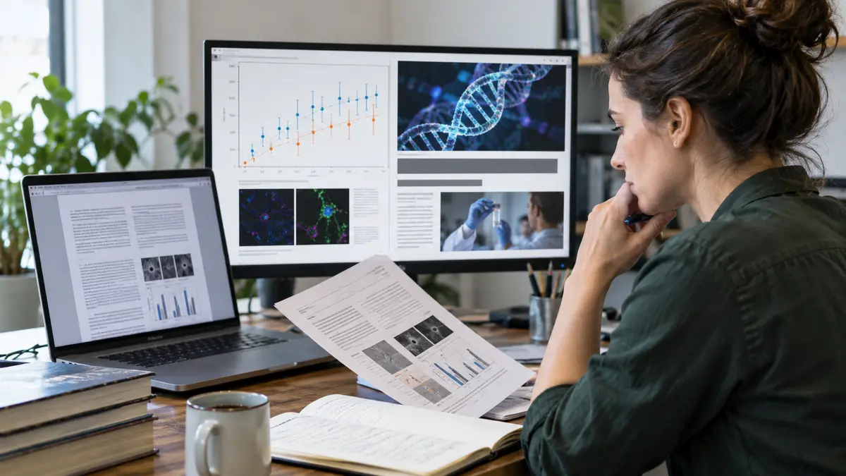 How to Read a Scientific Breakthrough Headline editorial image